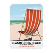Llanbedrog Beach, Gwynedd Wales Küstenposter Magnet (Vertikal)