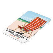 Llanbedrog Beach, Gwynedd Wales Küstenposter Magnet (Linke Seite)