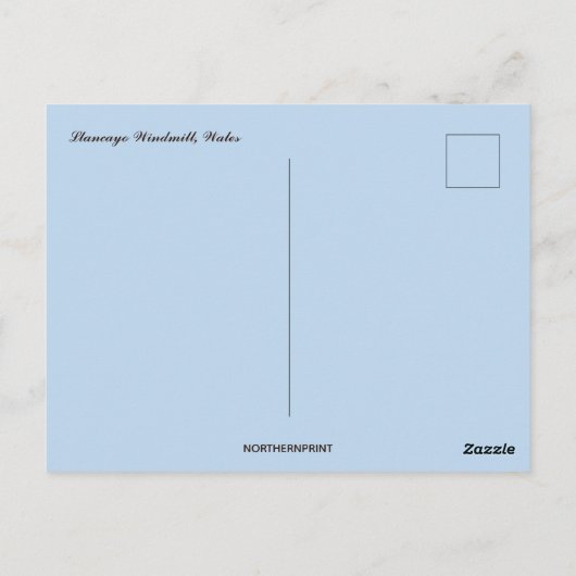 Llancayo Windmill Wales Postkarte (Rückseite)