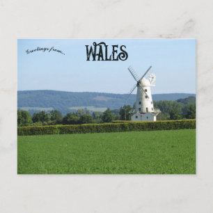 Llancayo-Windmühle Wales Postkarte