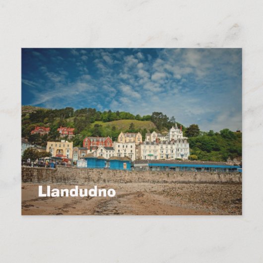 Llandudno Landschaftlich Coastal Beach View in Wal Postkarte (Vorderseite)