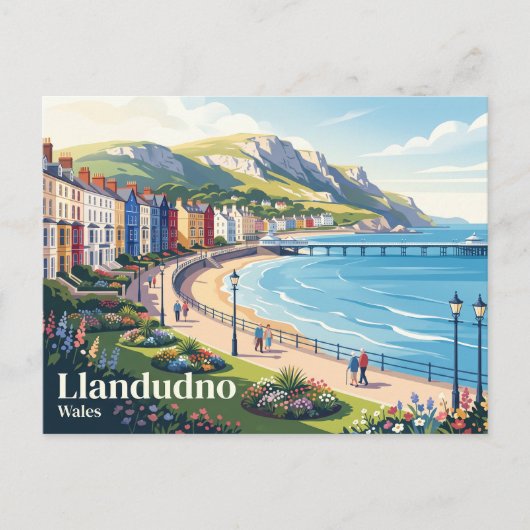 Llandudno Wales Postkarte (Vorderseite)