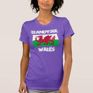 Llandysul, Wales mit walisischer Flagge T-Shirt