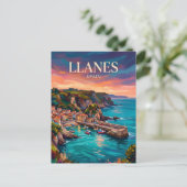 Llanes Spanien Postkarte (Stehend Vorderseite)