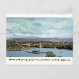 Llanfair PG walisischer Dorfname Panorama Postkarte