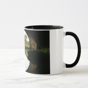 Llangollen Kanal-Boot durch Brücken-Tasse Tasse