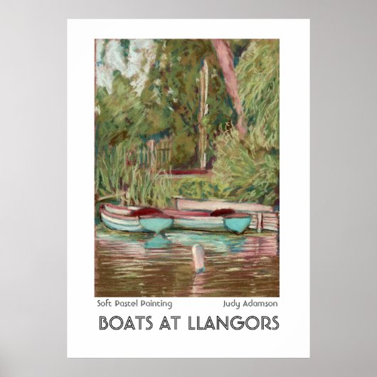 Llangors Boote drucken oder Poster (Vorne)