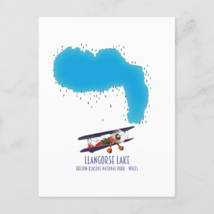 Llangorse Lake Brecon Beacon Karte