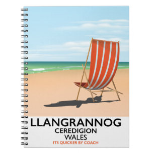 Llangrannog, Ceredigion Wales Strandposter Notizblock