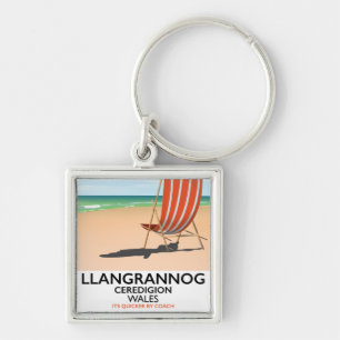 Llangrannog, Ceredigion Wales Strandposter Schlüsselanhänger