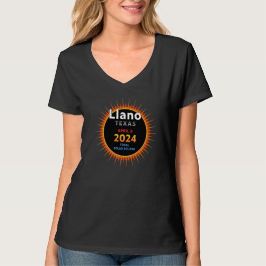 Llano Texas TX Total Solar Eclipse 2024 2 T-Shirt (Vorderseite)
