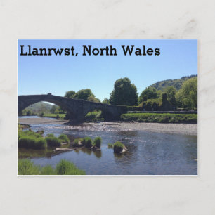 Llanrwst, North Wales. Brücke. Postkarte