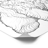 Llasa Apso Dog Aduloring Poster (Ecke)