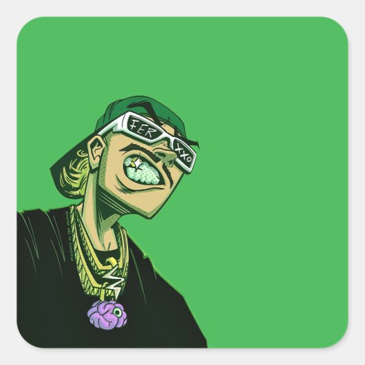 Llavero acrílico quadratischer aufkleber (Vorderseite)