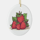 llavero fresita keramik ornament (Rechts)