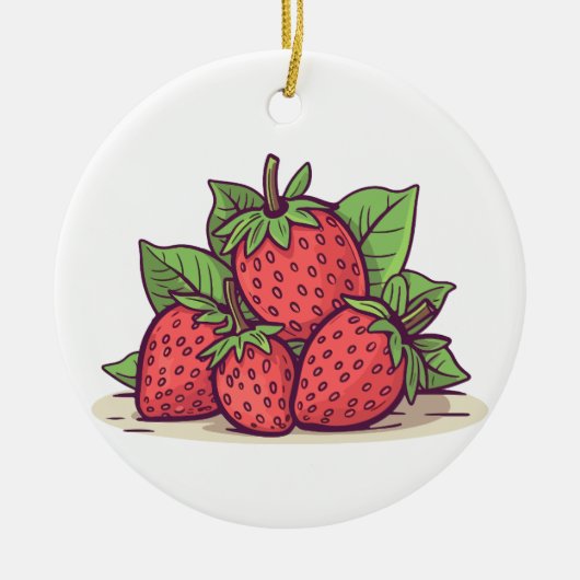 llavero fresita keramik ornament (Vorne)