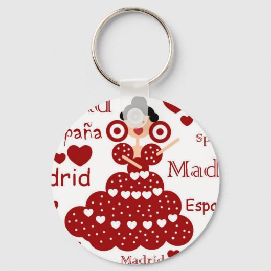 Llavero Madrid España muñeca flamenca Schlüsselanhänger (Vorderseite)