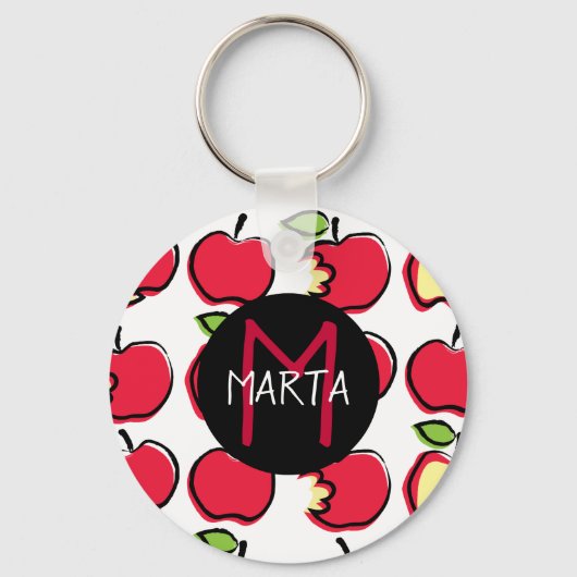 Llavero Manzanas - Tutti Frutti - ¡Con tu nombre! Schlüsselanhänger (Vorderseite)