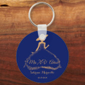 Llavero tipo chapa azul key charra, wester llavero schlüsselanhänger (Vorderseite)