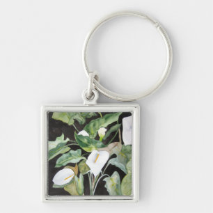 Llavero tipo chapa con acuarela alcatraces schlüsselanhänger