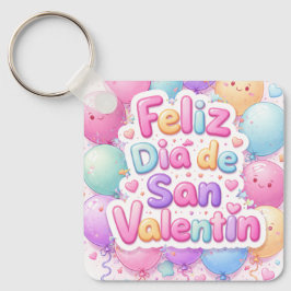 Llavero Tipo Chapa “Feliz Día de San Valentín” – R Schlüsselanhänger