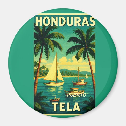 Llavero tipo chapa PUERTO DE TELA Magnet (Vorne)