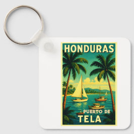 Llavero tipo chapa PUERTO DE TELA Schlüsselanhänger