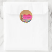 Lleno de alegría runder aufkleber (Tasche)