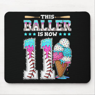 Ller ist jetzt 11 Jahre Eiscreme Tropfen 11. Gebur Mousepad