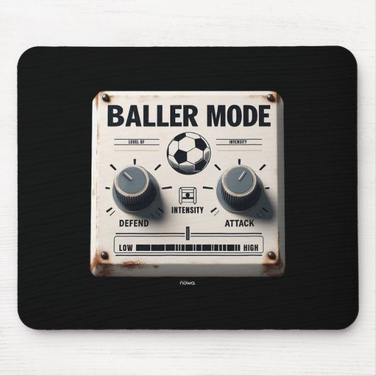 Ller-Modus - White Eroded Sign Attacke und verteid Mousepad (Vorne)