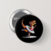 Llerina T-Rex tanzt  Button (Vorne & Hinten)