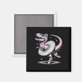 Llet Dancing T-rex In Tutu And Slippers  Magnet (Vorderseite/Rückseite)