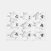 Llet Ghost Dance Tanzlehrer Halloween Fleecedecke (Vorderseite (Horizontal))