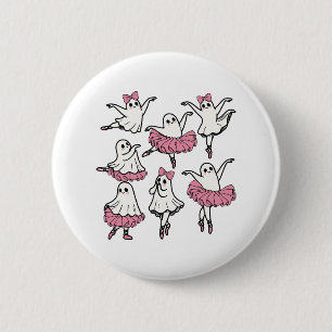 Llet Ghost Dancer Niedlich Boo Dancing Halloween Button