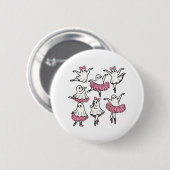 Llet Ghost Dancer Niedlich Boo Dancing Halloween Button (Vorne & Hinten)