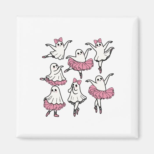 Llet Ghost Dancer Niedlich Boo Dancing Halloween Magnet (Vorne)