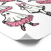 Llet Ghost Dancer Niedlich Boo Dancing Halloween Poster (Ecke)
