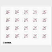 Llet Ghost Dancer Niedlich Boo Dancing Halloween Runder Aufkleber (Blatt)