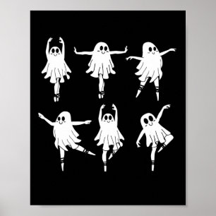 Llet Ghost Dancer Spooky Tanzlehrer Halloween C Poster
