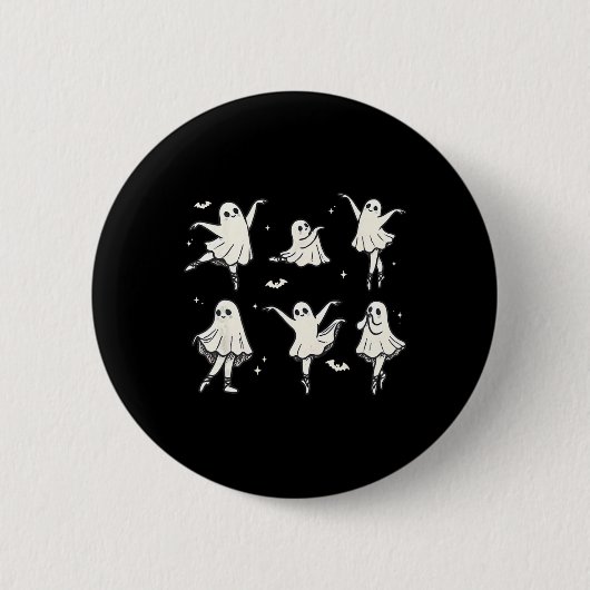 Llet Ghost Llet Dancer Spooky Tanz Kinder Hallowee Button (Vorderseite)