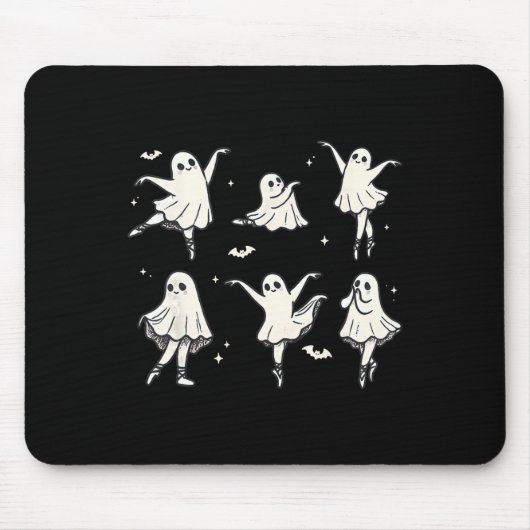 Llet Ghost Llet Dancer Spooky Tanz Kinder Hallowee Mousepad (Vorne)