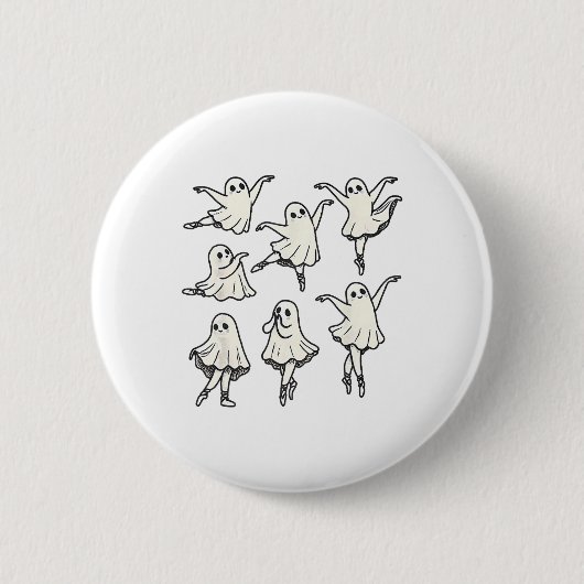 Llet Ghost Llet Dancer Spooky Tanzlehrerin Hallow Button (Vorderseite)