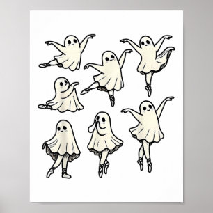 Llet Ghost Llet Dancer Spooky Tanzlehrerin Hallow Poster