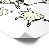 Llet Ghost Llet Dancer Spooky Tanzlehrerin Hallow Poster (Ecke)