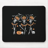 Llet Pumpkin Skeleton Beängstigend Halloween Men W Mousepad (Vorne)