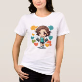 ¡Lleva un Toque Adorable y Divertido Contigo! Tri-Blend Shirt (Vorderseite)