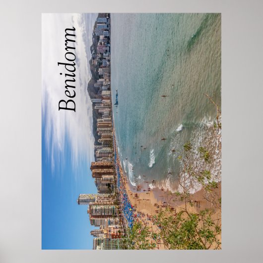Llevant Beach, Benidorm, Costa Blanca, Spanien Poster (Vorne)