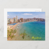 Llevant Beach, Benidorm, Costa Blanca, Spanien Postkarte (Vorne/Hinten)