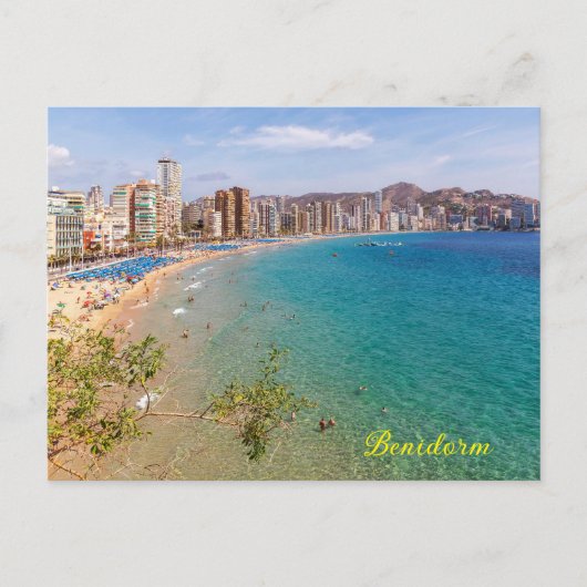 Llevant Beach, Benidorm, Costa Blanca, Spanien Postkarte (Vorderseite)