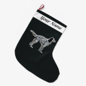 LLewellin Setter Großer Weihnachtsstrumpf (Vorderansicht (hängend))
